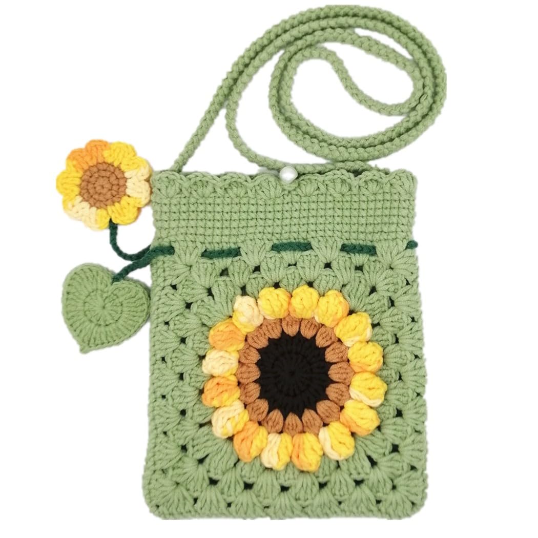 Handgemachte gehäkelte Handytasche Stricktasche für Damen