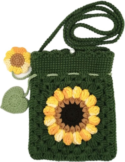 Handgemachte gehäkelte Handytasche Stricktasche für Damen