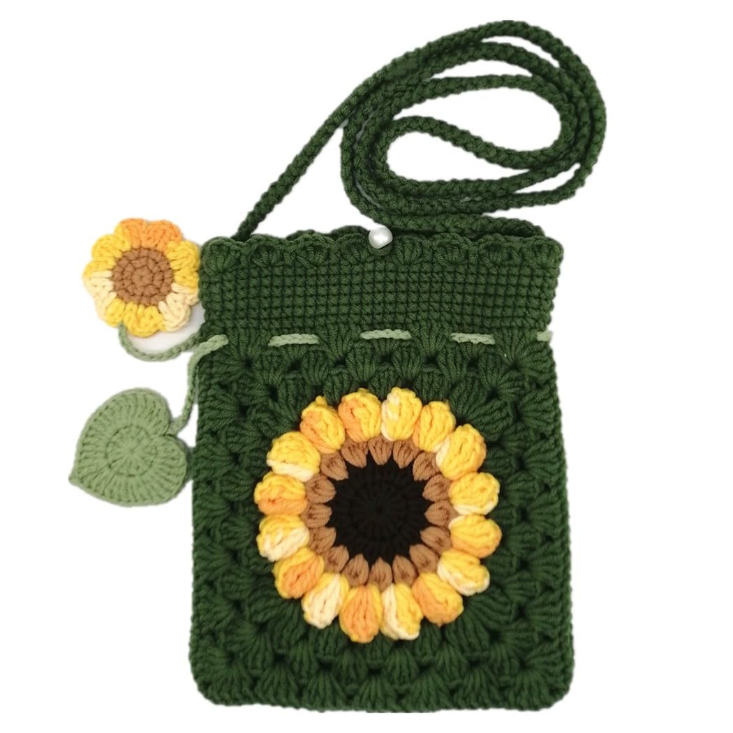 Handgemachte gehäkelte Handytasche Stricktasche für Damen