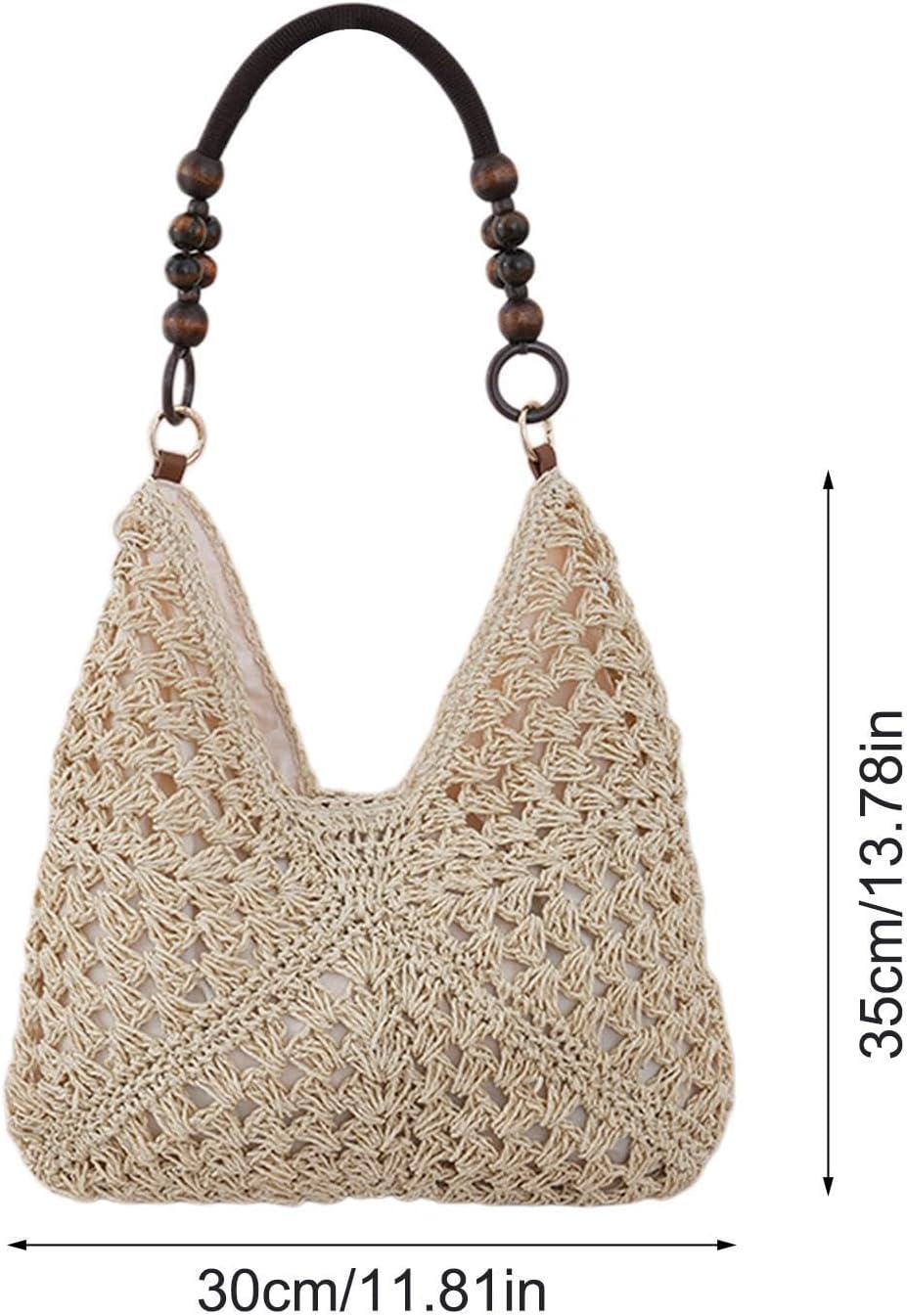 Stroh Tasche Für Es | Stilvolle Tasche | Handgewebt Casual | Für Frauen Damen Mädchen Ehefrauen Mütter Reisende Schwimmbad Picknicks Konzert Sommerferien Sommer Urlaub Sonne