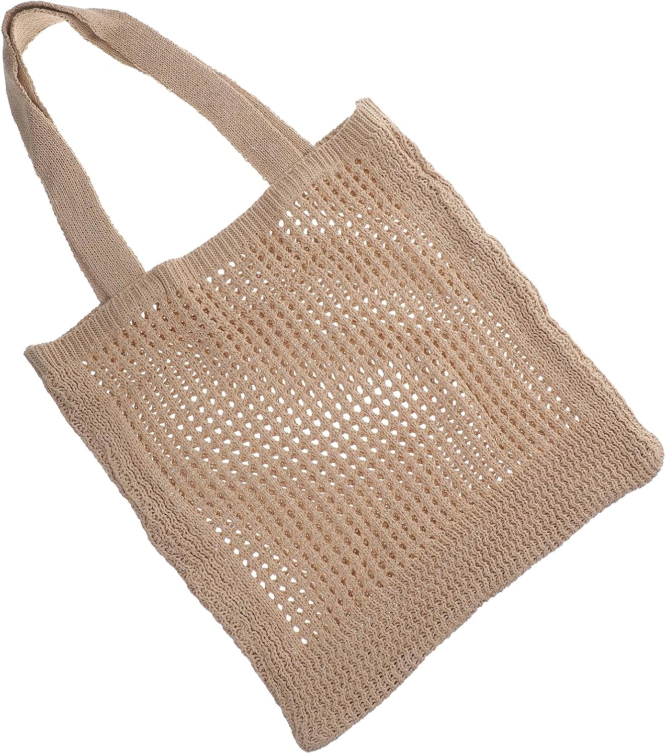 PLAFOPE Handgestrickte Schultertasche Damen mit Lochmuster aus Polyester Große Kapazität Modische und Vielseitige Tote Tasche für Reisen und Alltag