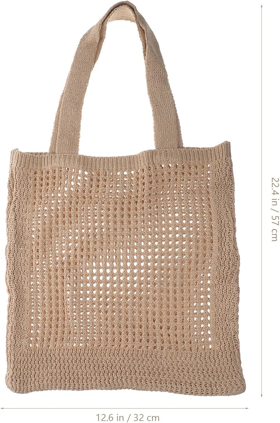 PLAFOPE Handgestrickte Schultertasche Damen mit Lochmuster aus Polyester Große Kapazität Modische und Vielseitige Tote Tasche für Reisen und Alltag